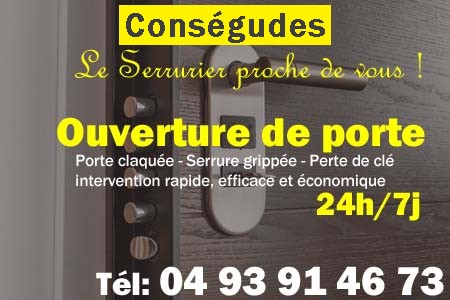 Ouverture de porte Conségudes - Porte claquée Conségudes - Porte fermée Conségudes - serrure bloquée Conségudes - serrure grippée Conségudes