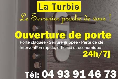 Ouverture de porte La Turbie - Porte claquée La Turbie - Porte fermée La Turbie - serrure bloquée La Turbie - serrure grippée La Turbie