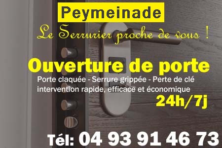 Ouverture de porte Peymeinade - Porte claquée Peymeinade - Porte fermée Peymeinade - serrure bloquée Peymeinade - serrure grippée Peymeinade