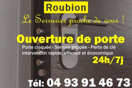 Ouverture de porte Roubion - Porte claquée Roubion - Porte fermée Roubion - serrure bloquée Roubion - serrure grippée Roubion