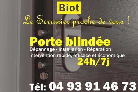 Porte blindée Biot - Porte blindee Biot - Blindage de porte Biot - Bloc porte Biot