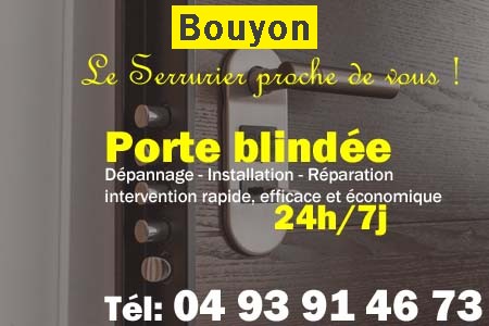 Porte blindée Bouyon - Porte blindee Bouyon - Blindage de porte Bouyon - Bloc porte Bouyon
