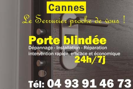 Porte blindée Cannes - Porte blindee Cannes - Blindage de porte Cannes - Bloc porte Cannes