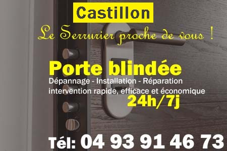Porte blindée Castillon - Porte blindee Castillon - Blindage de porte Castillon - Bloc porte Castillon
