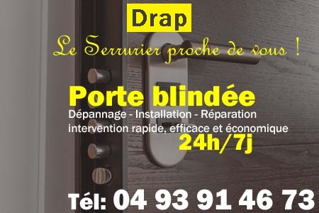 Porte blindée Drap - Porte blindee Drap - Blindage de porte Drap - Bloc porte Drap