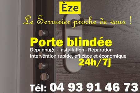 Porte blindée Èze - Porte blindee Èze - Blindage de porte Èze - Bloc porte Èze