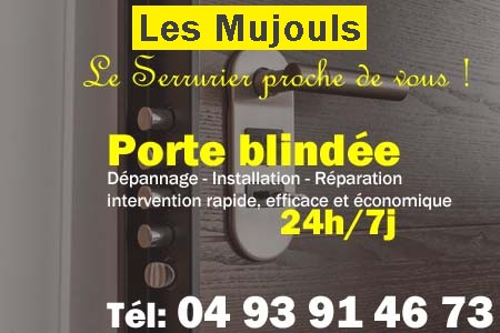 Porte blindée Les Mujouls - Porte blindee Les Mujouls - Blindage de porte Les Mujouls - Bloc porte Les Mujouls