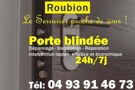 Porte blindée Roubion - Porte blindee Roubion - Blindage de porte Roubion - Bloc porte Roubion