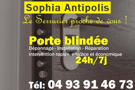 Porte blindée Sophia Antipolis - Porte blindee Sophia Antipolis - Blindage de porte Sophia Antipolis - Bloc porte Sophia Antipolis