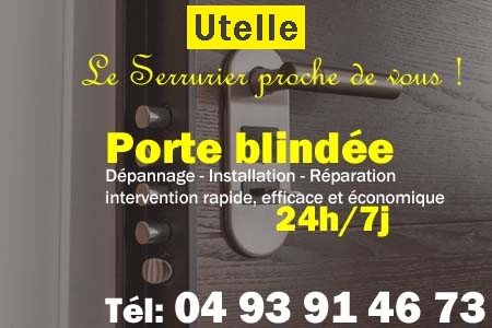 Porte blindée Utelle - Porte blindee Utelle - Blindage de porte Utelle - Bloc porte Utelle