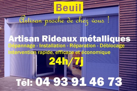 rideau metallique Beuil - rideaux metalliques Beuil - rideaux Beuil - entretien, Pose en neuf, pose en rénovation, motorisation, dépannage, déblocage, remplacement, réparation, automatisation de rideaux métalliques à Beuil