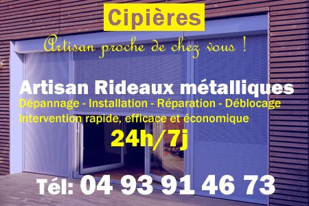 rideau metallique Cipières - rideaux metalliques Cipières - rideaux Cipières - entretien, Pose en neuf, pose en rénovation, motorisation, dépannage, déblocage, remplacement, réparation, automatisation de rideaux métalliques à Cipières