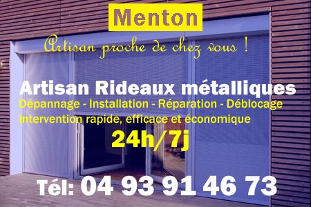 rideau metallique Menton - rideaux metalliques Menton - rideaux Menton - entretien, Pose en neuf, pose en rénovation, motorisation, dépannage, déblocage, remplacement, réparation, automatisation de rideaux métalliques à Menton