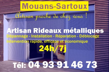 rideau metallique Mouans-Sartoux - rideaux metalliques Mouans-Sartoux - rideaux Mouans-Sartoux - entretien, Pose en neuf, pose en rénovation, motorisation, dépannage, déblocage, remplacement, réparation, automatisation de rideaux métalliques à Mouans-Sartoux