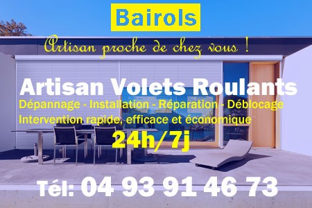 volet roulant Bairols - volets Bairols - volet Bairols - entretien, Pose en neuf, pose en rénovation, motorisation, dépannage, déblocage, remplacement, réparation, automatisation de volet roulant à Bairols
