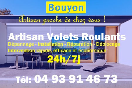 volet roulant Bouyon - volets Bouyon - volet Bouyon - entretien, Pose en neuf, pose en rénovation, motorisation, dépannage, déblocage, remplacement, réparation, automatisation de volet roulant à Bouyon