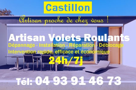 volet roulant Castillon - volets Castillon - volet Castillon - entretien, Pose en neuf, pose en rénovation, motorisation, dépannage, déblocage, remplacement, réparation, automatisation de volet roulant à Castillon