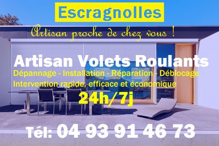 volet roulant Escragnolles - volets Escragnolles - volet Escragnolles - entretien, Pose en neuf, pose en rénovation, motorisation, dépannage, déblocage, remplacement, réparation, automatisation de volet roulant à Escragnolles