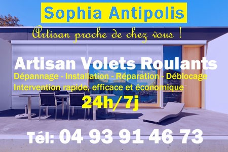 volet roulant Sophia Antipolis - volets Sophia Antipolis - volet Sophia Antipolis - entretien, Pose en neuf, pose en rénovation, motorisation, dépannage, déblocage, remplacement, réparation, automatisation de volet roulant à Sophia Antipolis